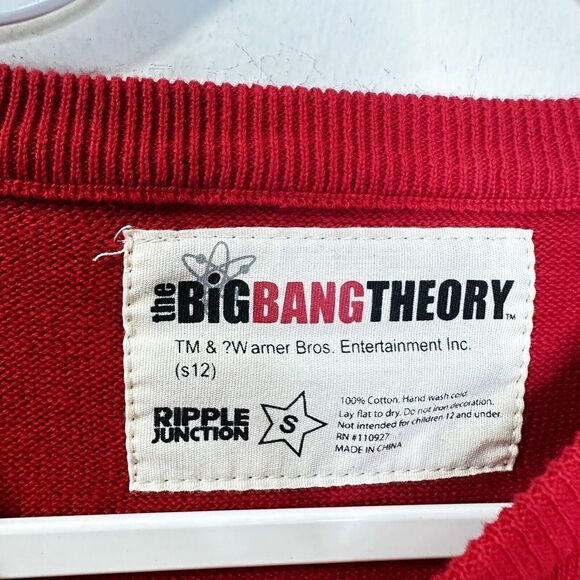 Men's The Big Bang Theory "Bazinga" Crew Neck Pullover Sweater Size Small (MS2) - Picture 9 of 9